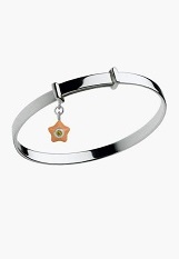 lovely tiny silver star November baby birthstone bracelet